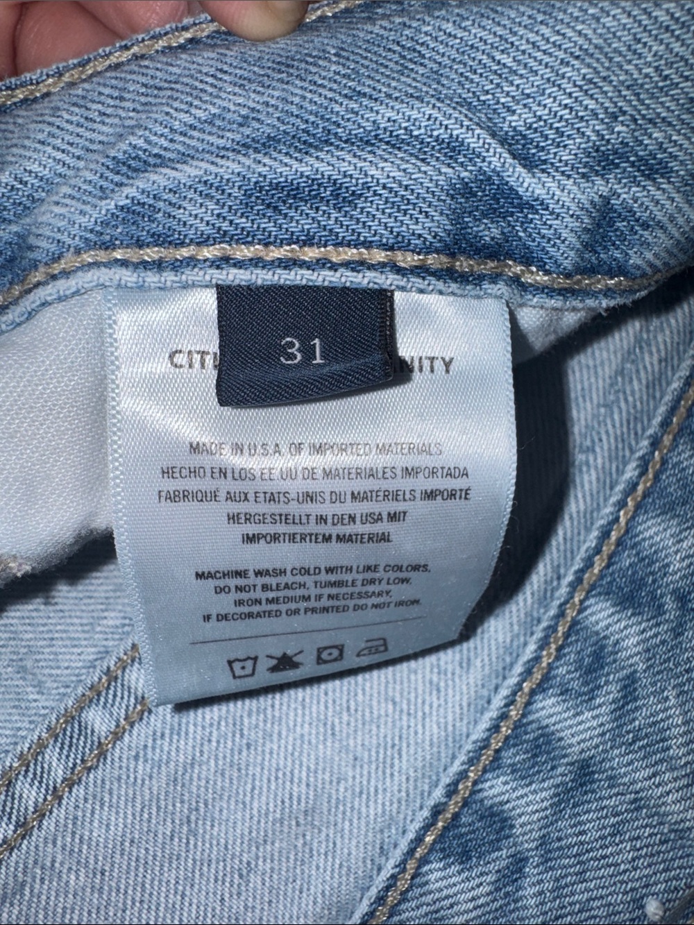 Citizens Of Humanity Brynn Drawstring Trouser Wide-leg Cropped Jeans Blue Lace - Picture 7 of 13